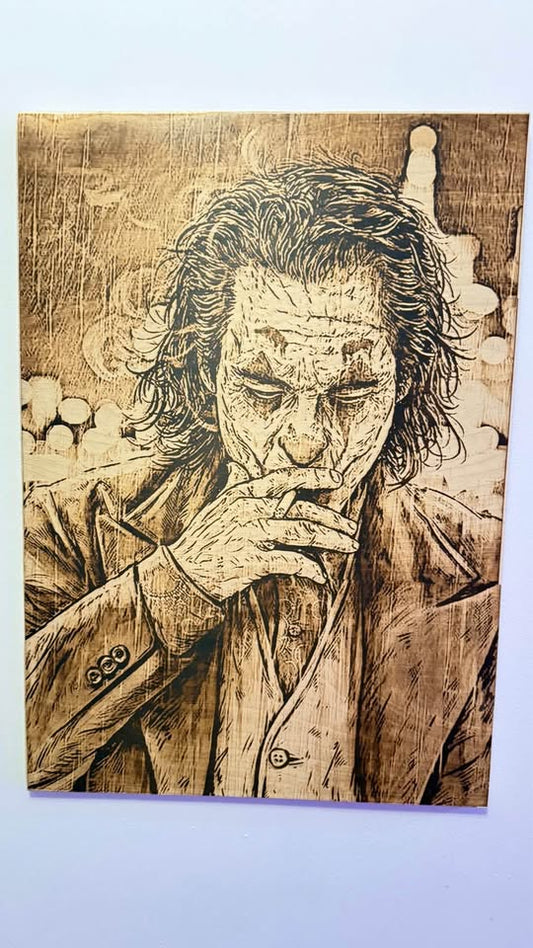 Exclusive Wood-Burned Artwork JOKER wall decor gift personalized  birthday house unique gift ideaart prints poster custom nature birch
