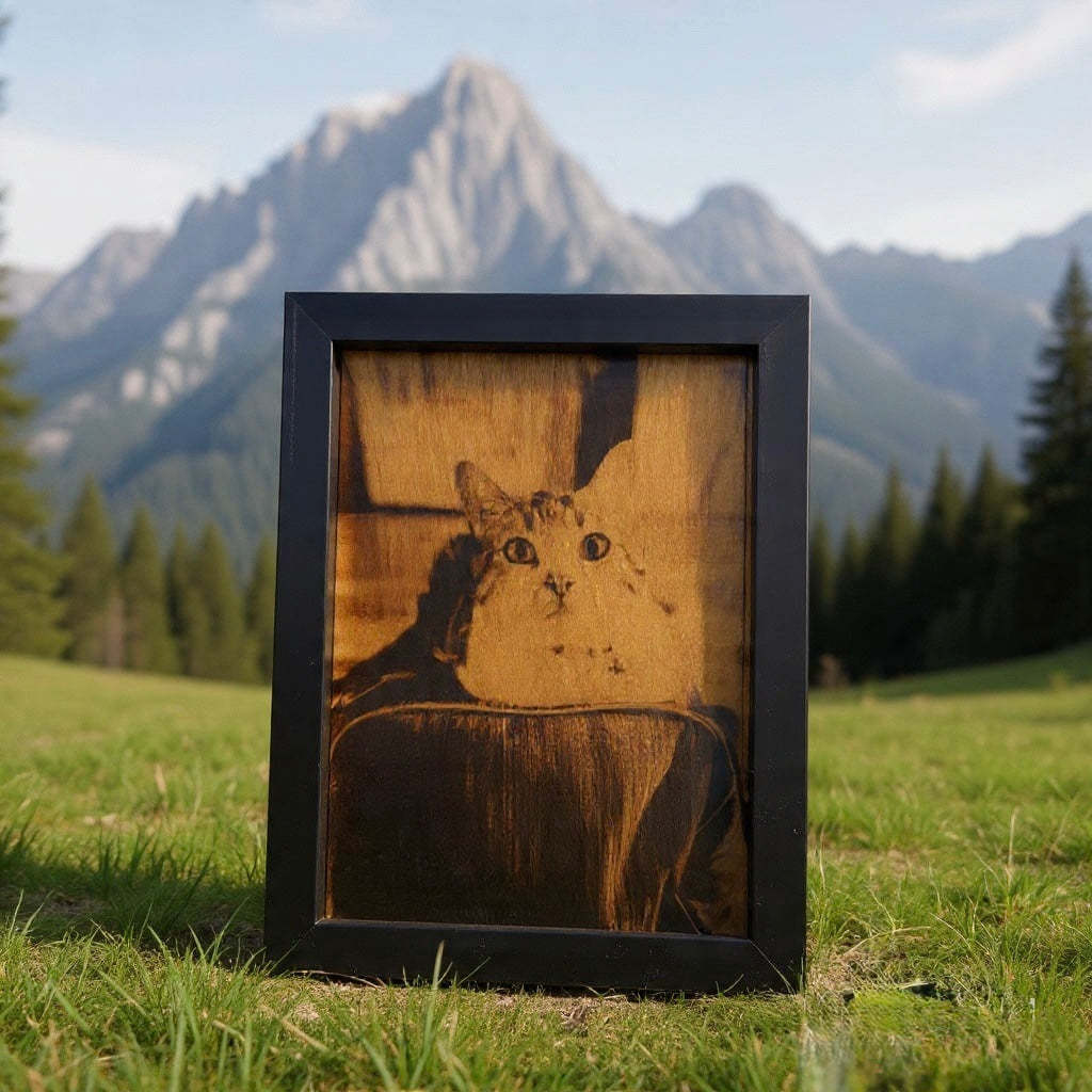 š¾ Personalized Pet Portrait on Wood from Your Photo