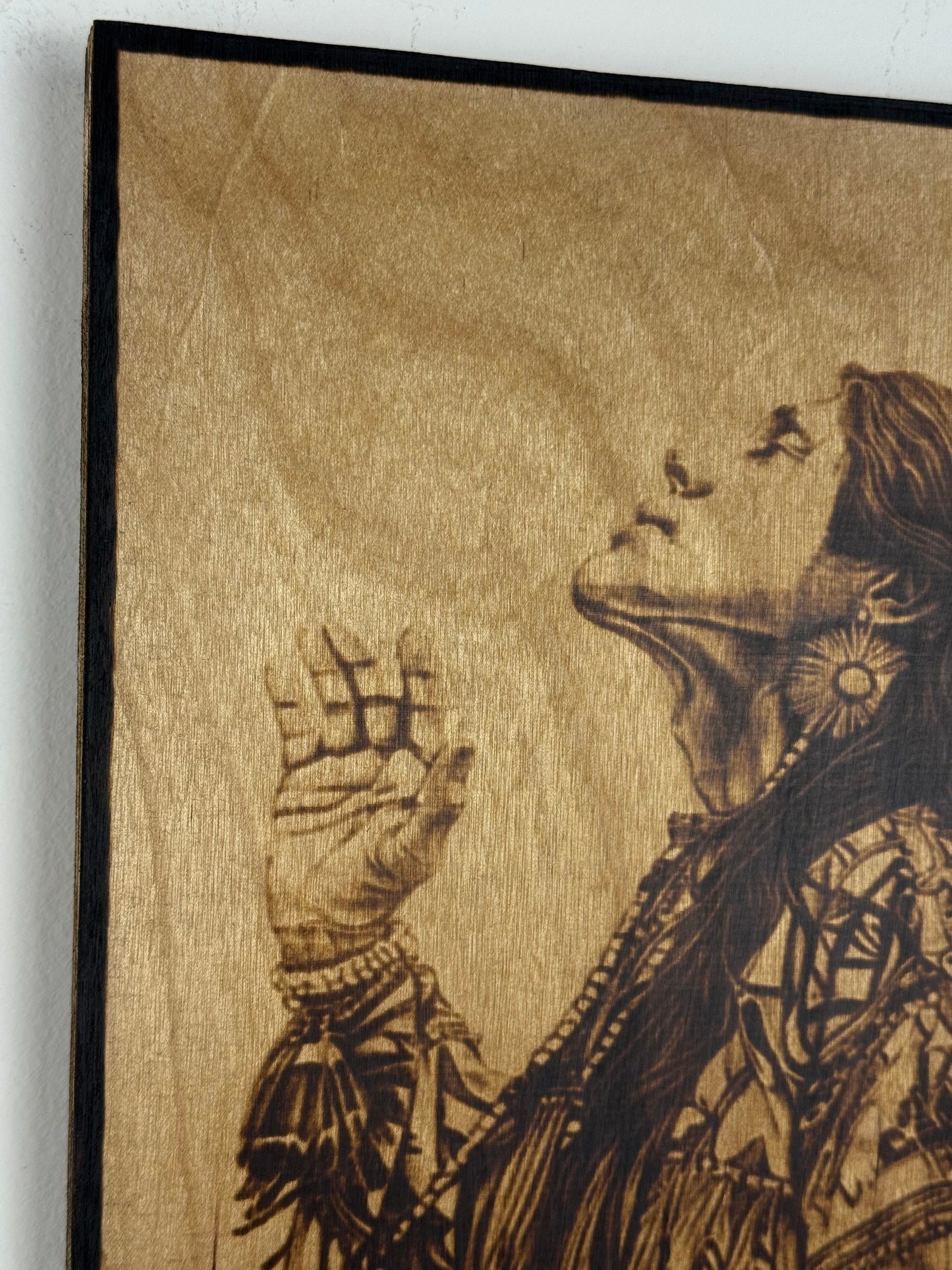 Wood-Burned Native Art ā Unique Wall Decor