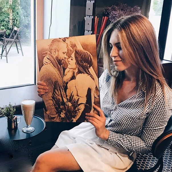 For YOU Unique wood burning portrait with soul โa true masterpiece on wood. (NOT a LASER )Order now and delight your loved ones with a one-of-a-kind gift!