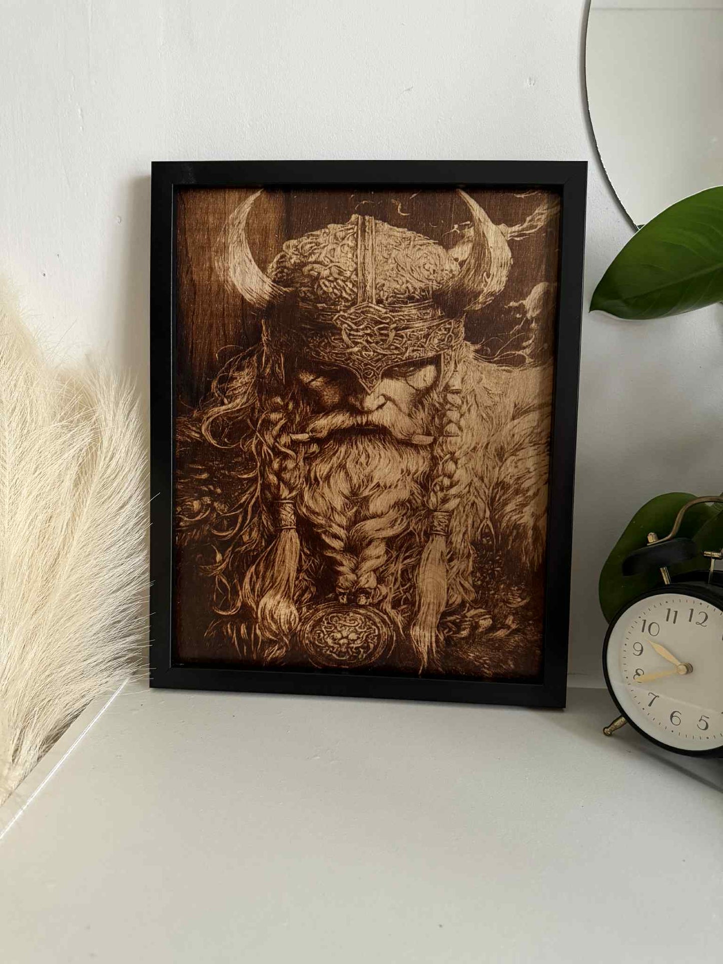 The Viking King – Burned Wood Artwork