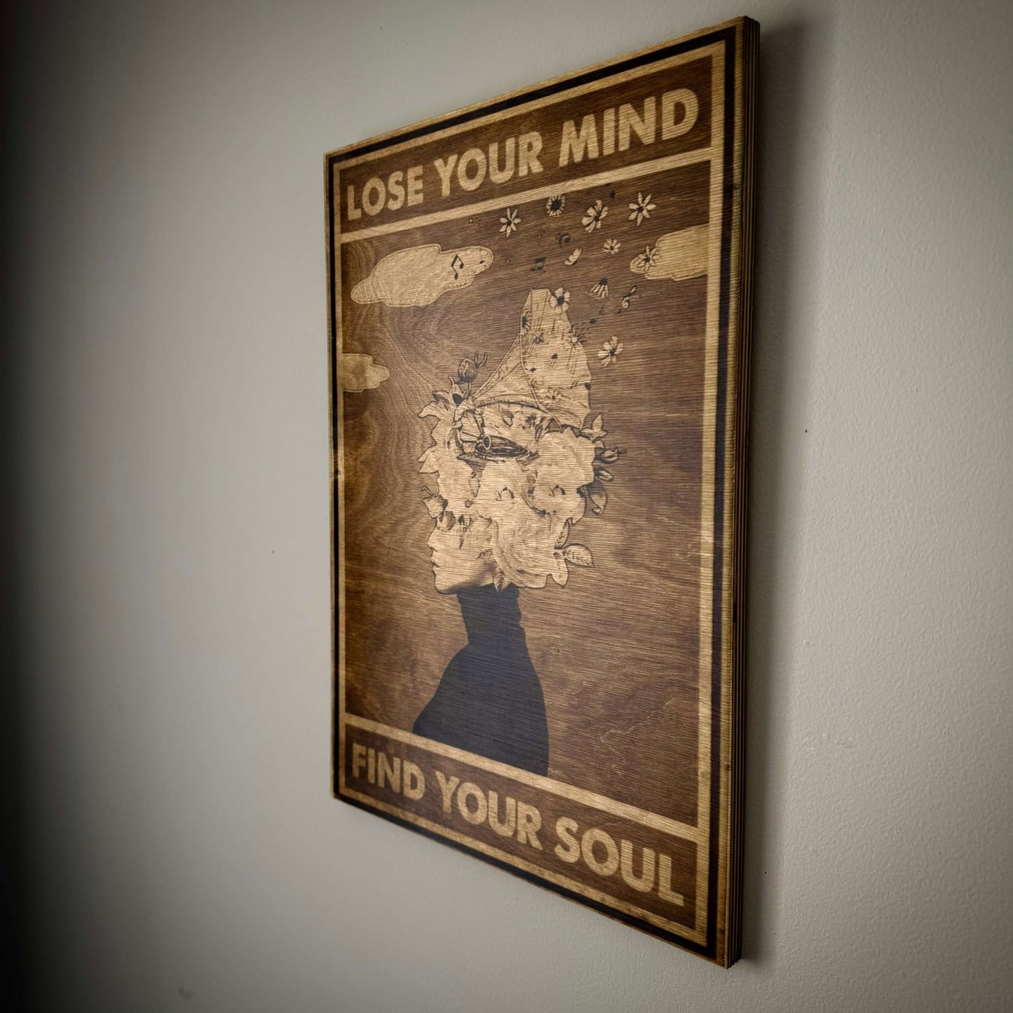 Natural Wood burn Eco Friendly Perfect gift birthdays, wall decor personalized house unique gift idea for him