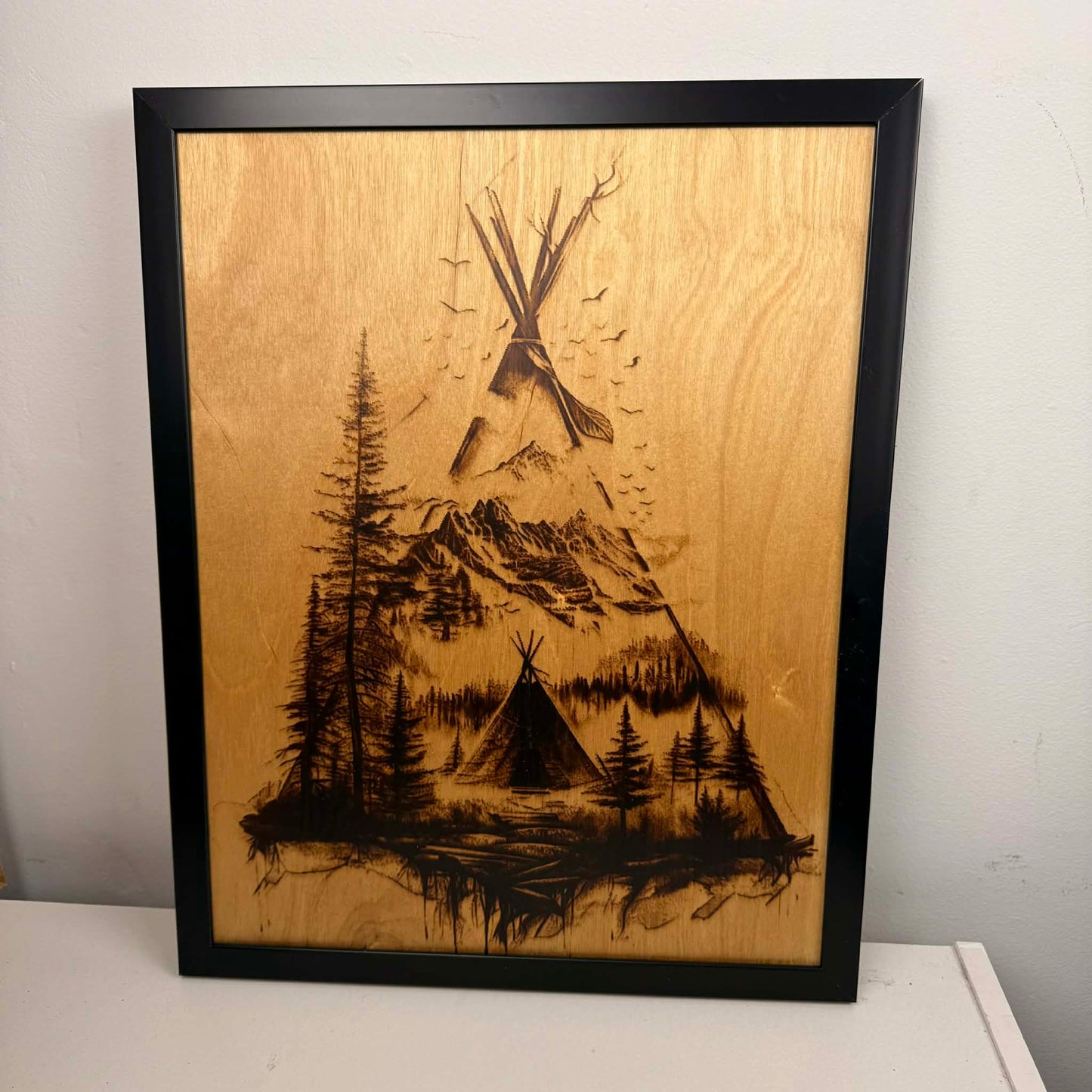 Unique Wood-Burned Artwork