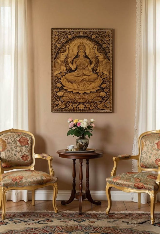 Lakshmi Mata Kalamkari Wall Art