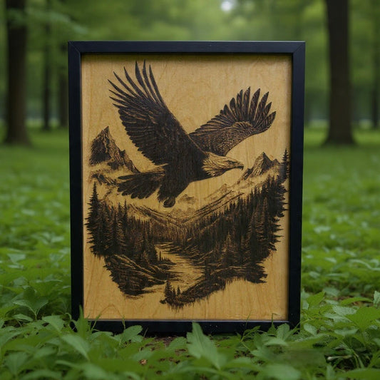 Limited Edition – Wood-Burned Eagle Portrait
