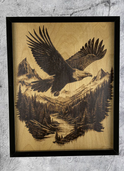 Limited Edition – Wood-Burned Eagle Portrait