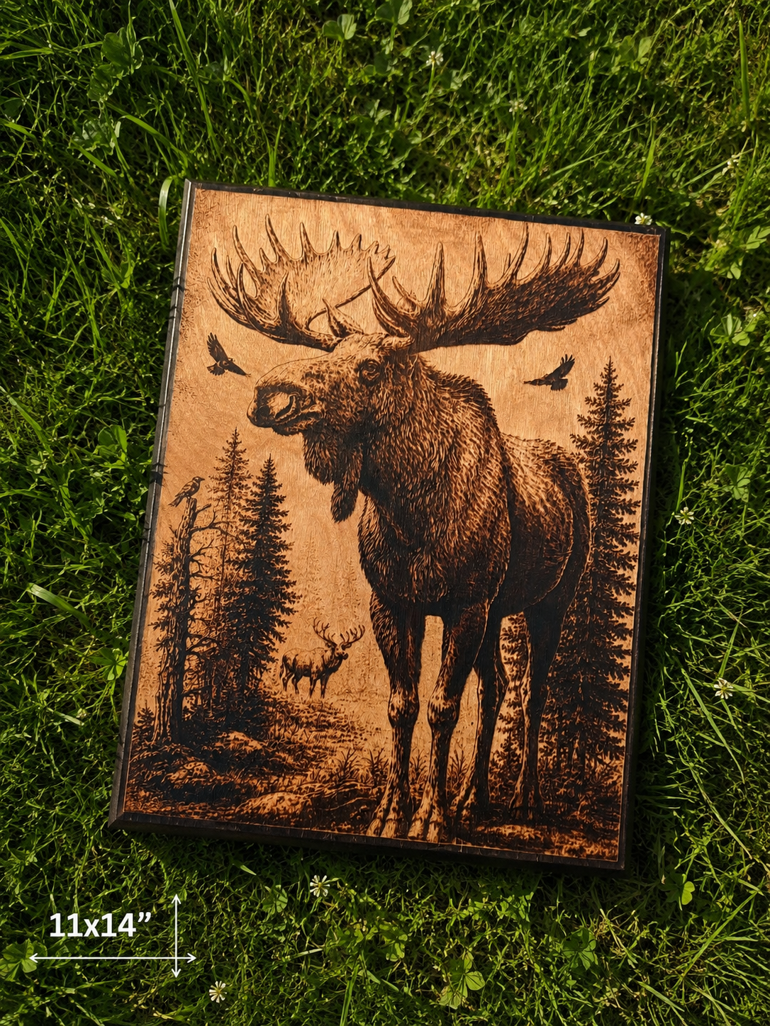 🔥 Majestic Moose Wood Burned Artwork Wall Art 🔥
 – Wood burning