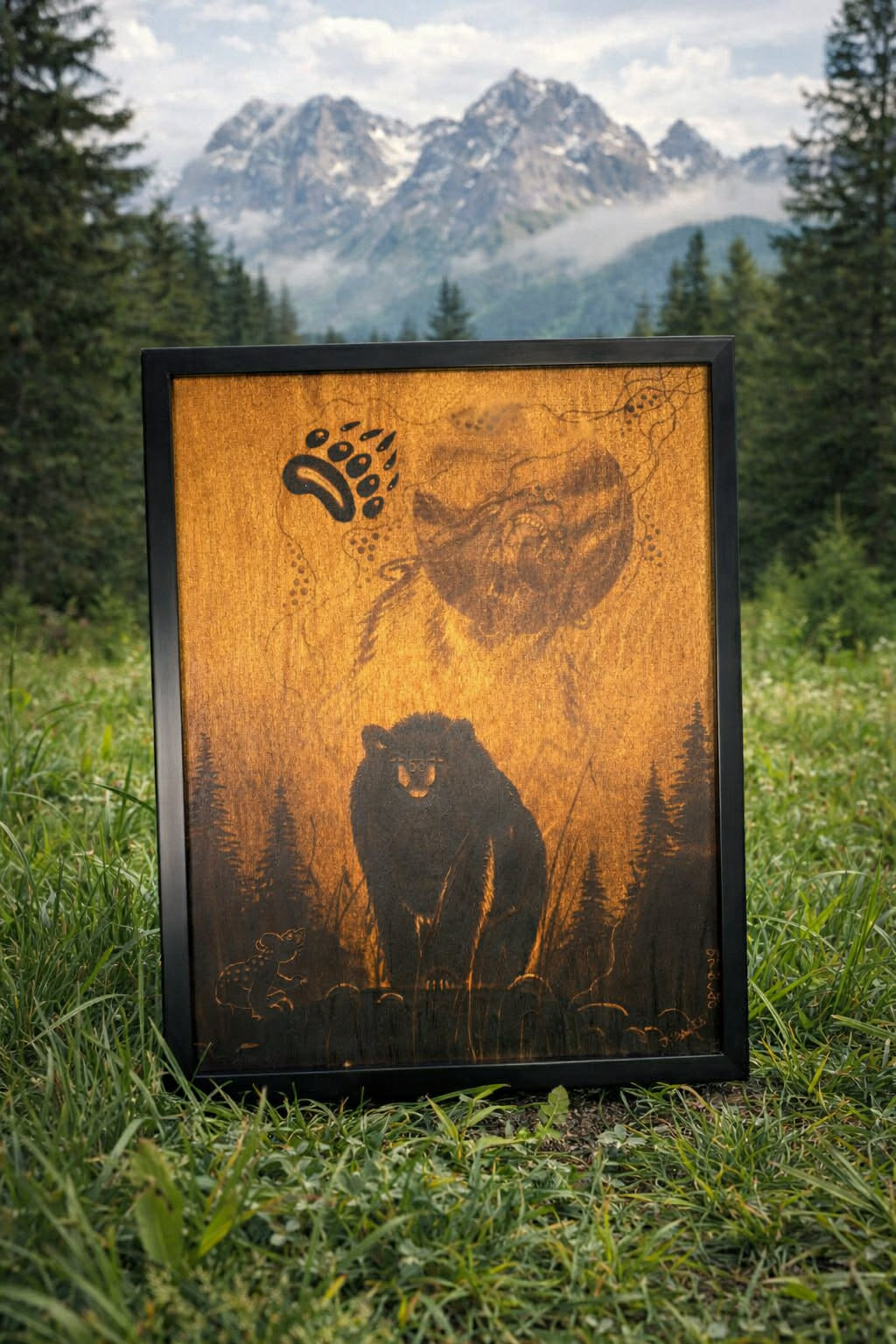 Unique Wood-Burned Artwork