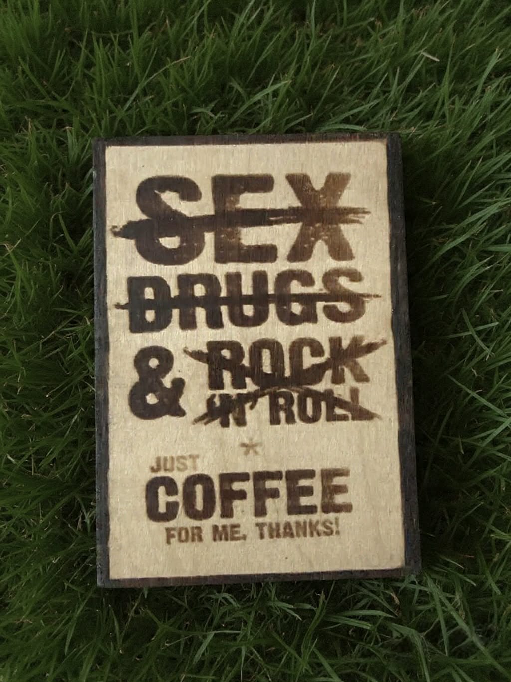 Just Coffe for me  Elegant Wood Burning Art