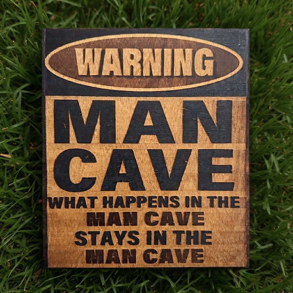 Man Cave... Wood Burning Art